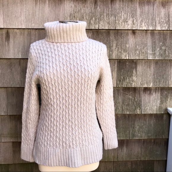 J. Crew Factory Sweaters - J. Crew Oatmeal Merino Wool Turtleneck Sweater